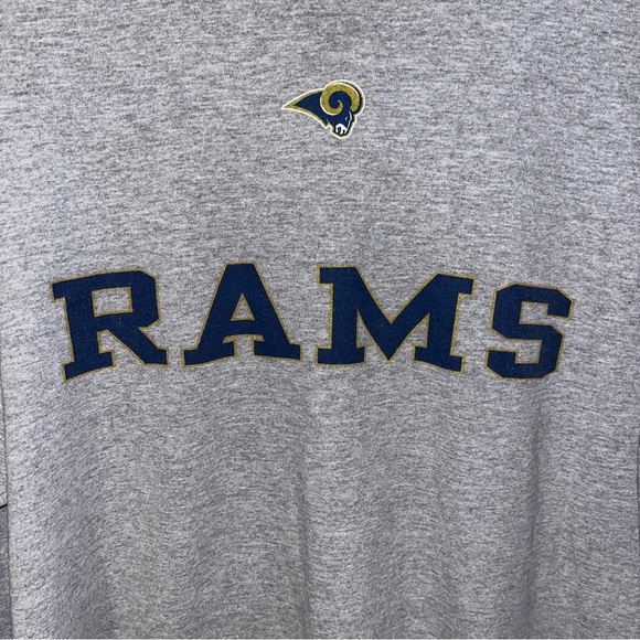 vintage Y2K St Louis Rams Gray Longsleeve Shirt L NFL tag STL LA - Picture 2 of 5